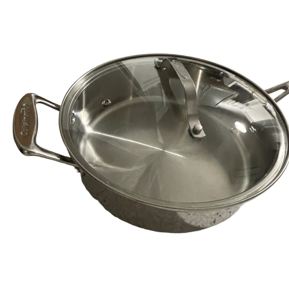 Cuisinart Stainless Steel 3.5 Quart Sautéed Long Handle Pan with Lid - Silver - Picture 2 of 13